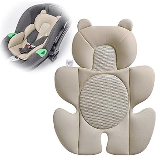 Baby Support Cushion - Breathable 3D Mesh Infant Insert for Strollers, Car Seats, High Chairs, and More - Perfect for Newborns (Cream)