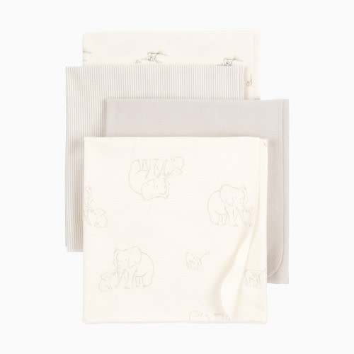 Carter's 4-Pack Receiving Blankets - White/Grey, Osz