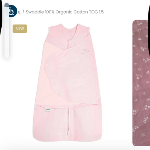 Strawberry Organic Cotton Swaddle | HALO