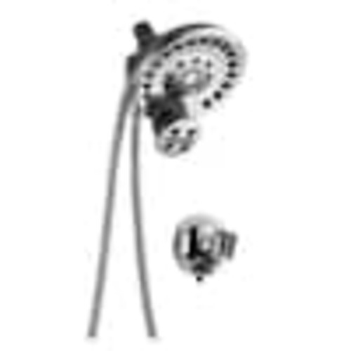 Peerless SideKick 5-Spray Patterns 1.75 GPM 6.44 in. Wall Mount Dual Shower Heads in Chrome 76465