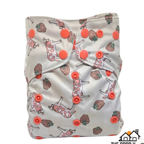 One Size Pocket Diaper - Strawberry Milk