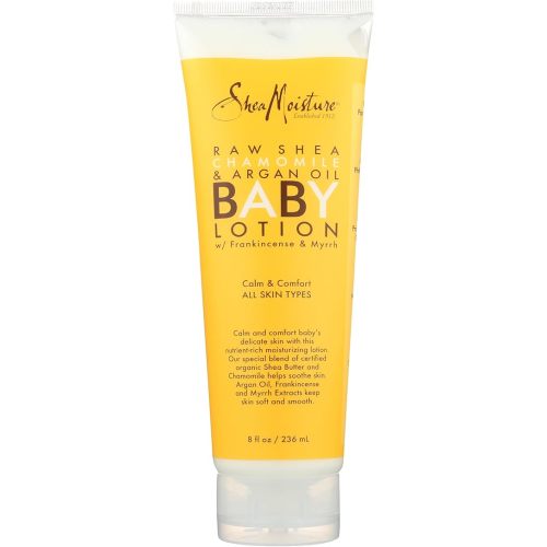 SheaMoisture Baby Lotion for Dry Skin and Clear Skin Raw Shea, Chamomile and Argan Oil with Shea Butter 8 oz