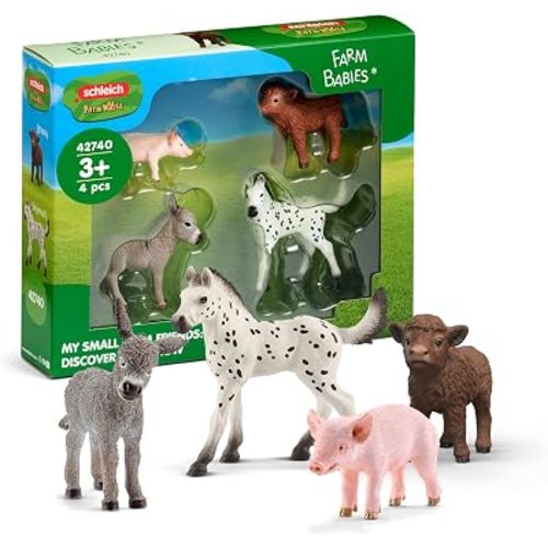 Schleich Farm World - 4Pc Farm Babies Set - Kids Ages 3+ | 42740