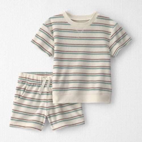 Toddler 2-Piece Terry Top & Short Set Made with Organic Cotton in Stripes | Carter’s Oshkosh Canada