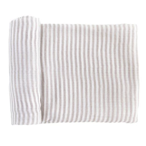 Organic Muslin Swaddle, Oatmeal Stripe
