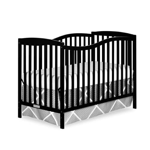 Dream On Me Chelsea 5-In-1 Convertible Crib In Black, JPMA Certified
