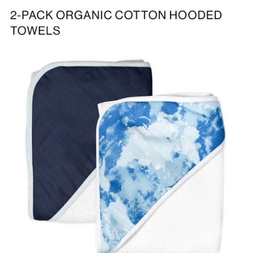 2-Pack Organic Cotton Hooded Towels, Rose Blossom | Honest Baby Clothing