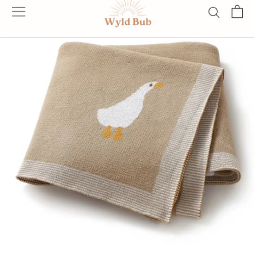 Goose Knitted Blanket