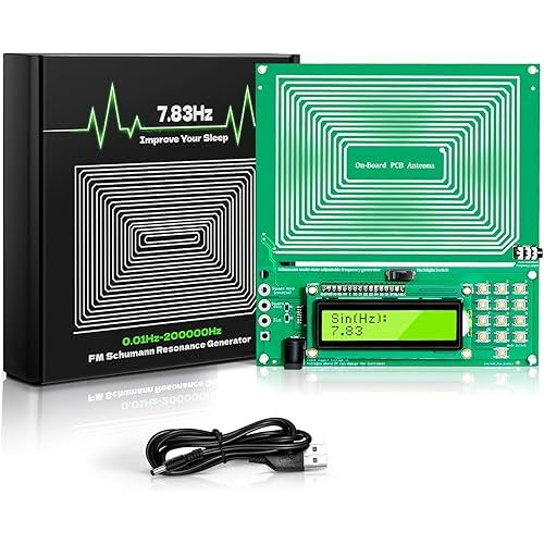 Adjustable Schumann Resonance Generator (0.01Hz-20kHz) | Healing Frequency Generator, Rife Machine, 7.83Hz Sleep Aid, Stress Relief, Relaxation, Meditation & Yoga Enhancer, USB Powered