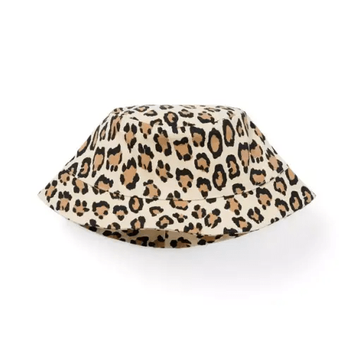 Girl Oat Biscuit Leopard Leopard Bucket Hat by Janie and Jack