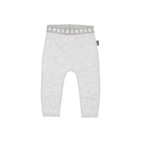 Bonds Stretchies Leggings - Grey & White Stripe