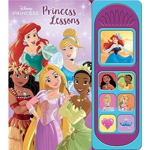 Disney Princess Moana, Ariel, Cinderella, and More! - Princess Lessons Sound Book - PI Kids