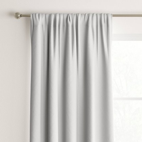 42"x84" Room Darkening Heathered Window Curtain Panel White - Room Essentials™: Noise Reduction, UV Protection, Thermal Insulated