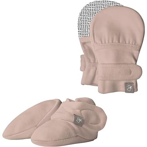goumikids Stay-On Mitts and Boots Bundle Rose, 0-3 Months