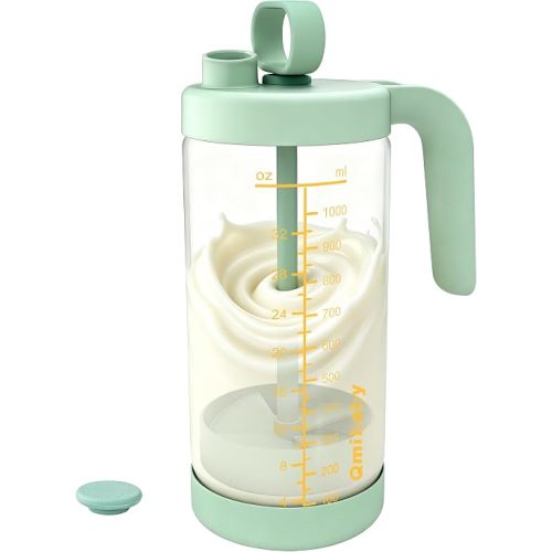 Glass Formula Mixing Pitcher, BPA-Free Leakproof Breastmilk Fridge Storage Container