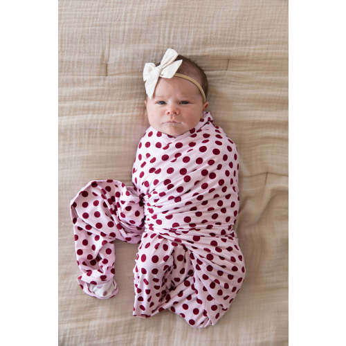BERRY POLKA DOTS | SWADDLE