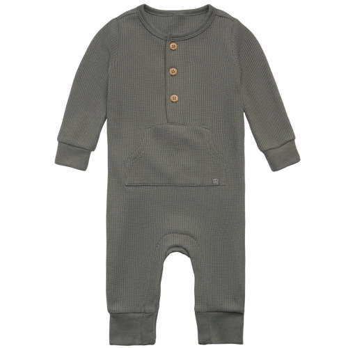 Baby Boys Dark Green Kangaroo Pocket Waffle Romper – Gerber Childrenswear