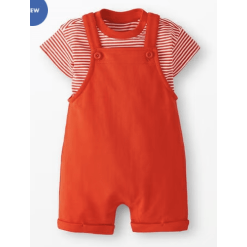 Baby T-Shirt & French Terry Shortalls Set