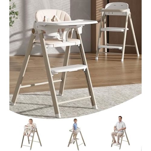 Foldable Baby High Chair to Toddler Tower, Kids Step Stool, Toddler Chair
