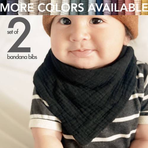 SET of 2 Bandana Bibs SMALL Gauze Bibs Light Baby Bib - Etsy