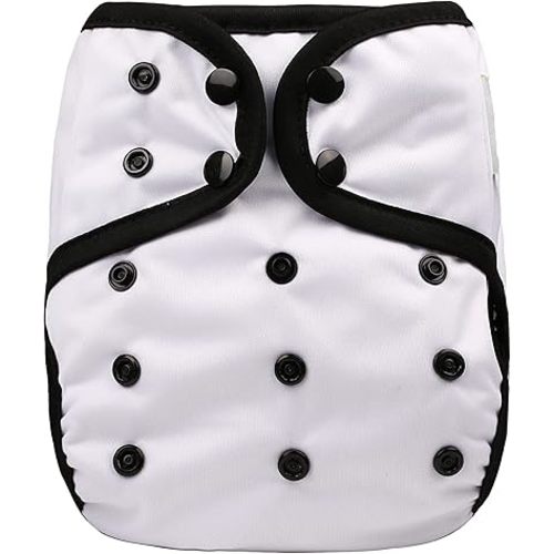 OsoCozy One Size Cloth Diaper Covers - Adjustable Snap Fit & Double Leg Gussets for Baby Boys & Girls from 8-35 Pounds. Use with Prefold, Flat or Fitted Cloth Diapers or Snap-in Inserts.