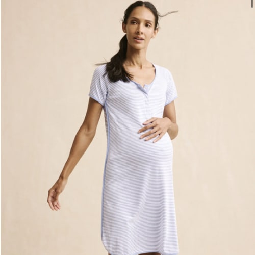 LAKE | Women | Pima Cotton Pajamas | HYDRANGEA Maternity Nightgown