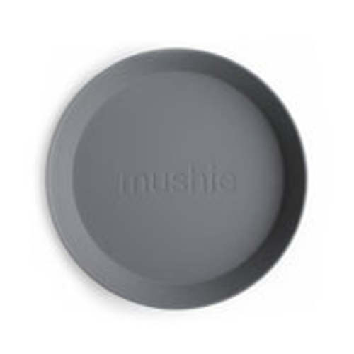 Mushie Baby Round Dinnerware Plates, Set of 2