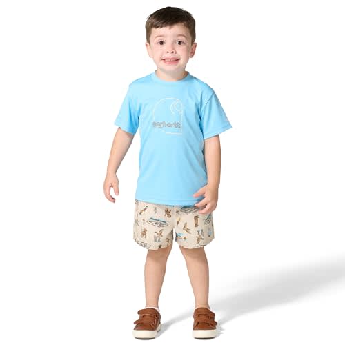 Carhartt Baby Boys' 2-piece Short Sleeve Sun Defender® Force® Shirt & Woven Short Set