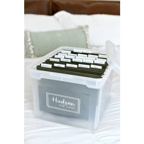 Baby Milestone Box Labels: DIY Memory Keepsake Stickers & Decal