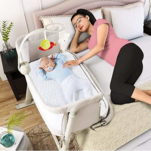 Baby Bassinets – Adjustable and Easy to Assemble Bassinet for Baby, Lightweight Baby Bassinet and Bedside Sleeper for Safe Co-Sleeping with Detachable Side Panel, CPSC and ASTM Certified Moses Basket