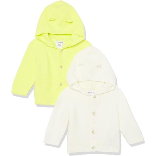 Amazon Essentials Unisex Babies' Hooded Sweater, Pack of 2