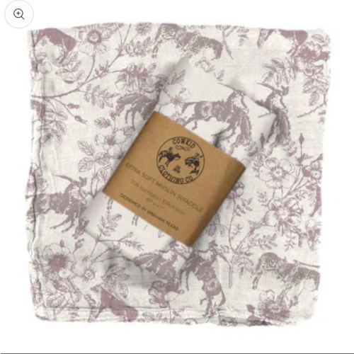 Western Daydream Rose Cotton Muslin Swaddle – Cowkid Clothing Company