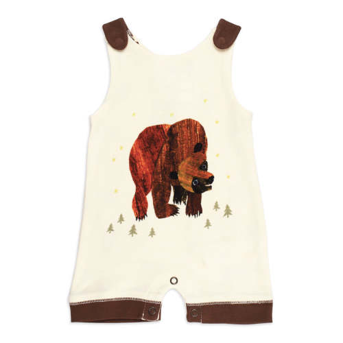 Brown Bear | Organic Sleeveless Romper 9-12m