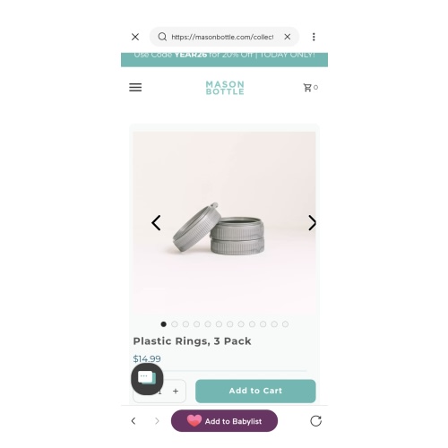 Plastic Rings (Pack of 3) | BPA-free Products | Mason Bottle