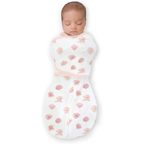 SwaddleDesigns Organic 6-Way Omni Swaddle Sack Arms Up Swaddle for Newborn, More Options to Calm Startle Reflex, Improves Sleep, 12-18 lbs, Soft Jadeite