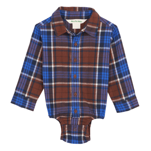 Bass Pro Shops Flannel Long-Sleeve Button-Down Bodysuit for Babies | Cabela's