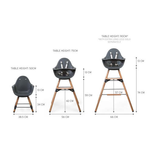 Evolu ONE.80° High Chair + Cushion - Anthracite Bundle