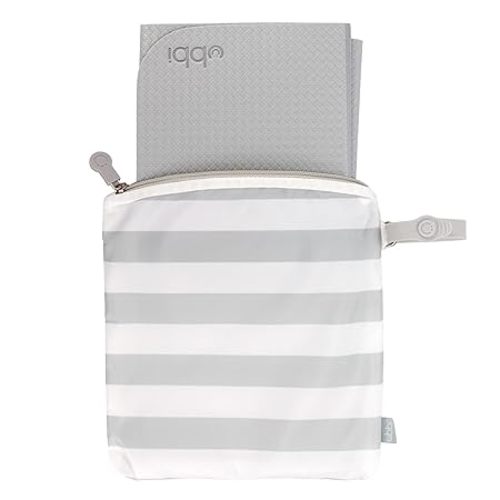 Ubbi On-The-Go Diaper Changing Baby Mat, Soft and Comfortable, Must Have for Newborns, Easy to Clean, Portable Folding Pad, Infant Traveling Accessories, Sage Green, 16" x 21"