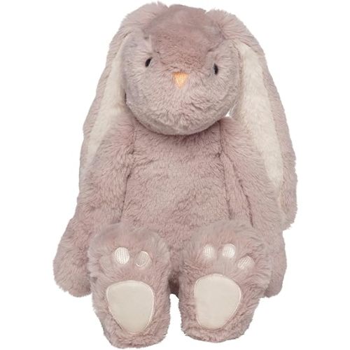 Manhattan Toy Ivy The Mauve & Light Beige Snuggle Bunnies 12" Stuffed Animal with Embroidered Accents