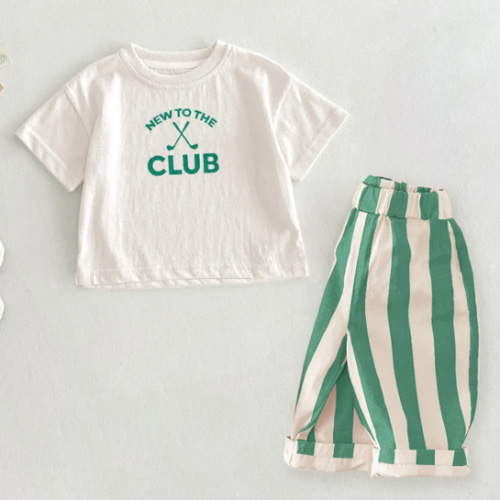 NEW TO THE CLUB Baby Toddler 2-Piece Slogan Set