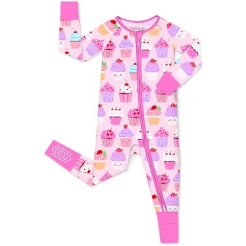 babee Reshinee Viscose derived from bamboo Baby Pajamas Convertible Footie Sleepers for Baby Girl 2-Way Zipper Onesies 0-24M
