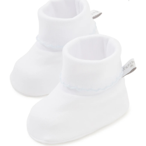 White/Blue Kissy Basics Booties
