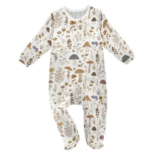 SHJI Baby One-Piece Footies Long Sleeve Rompers Pajamas Zip Front Pjs for Boys Girls kids