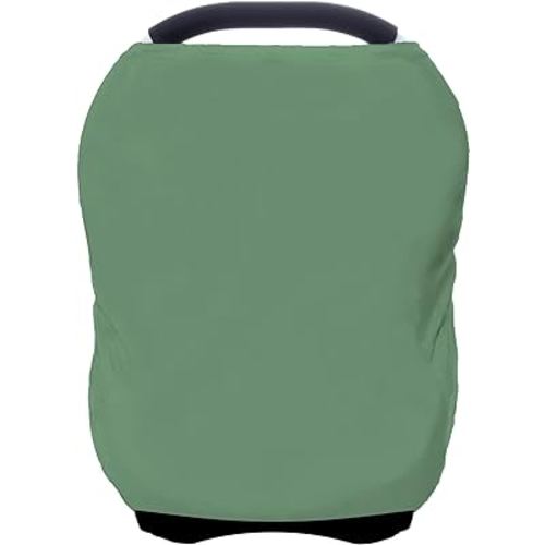Car Seat Covers Baby - Multi-use Cover Carseat Canopy, Breathable Breastfeeding Cover, Car Seat Covers for Bbies, Boys & Girls Shower Gifts (Light Green)