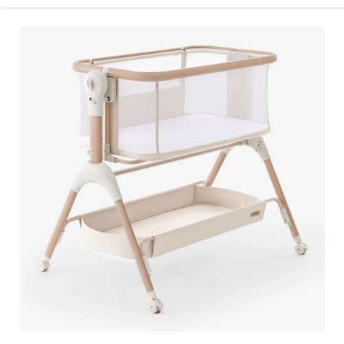 HARPPA Cuddly Signature | 3-in-1 Rocking Baby Bassinet & Bedside Sleeper with Anti-Reflux Mattress for Newborns | Attaches to Bed, Adjustable Height, Tool-Free Setup, Portable Wheels, CPSC Certified, Gentle Rocking Motion | Ideal for Infants, Safe Co-Slee