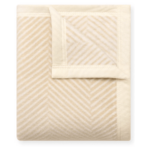 Harborview Herringbone Cream Blanket