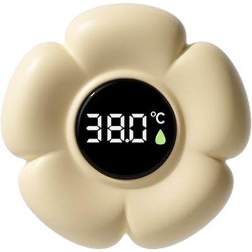 Bathtub Temperature Gauge, Digital Floating Sensor Feature, Flower Shape Waterproof Bath Meter, LED Display Reading Details, Kids Home Bathroom Shower Swimming Pool Water Safety Monitoring Use