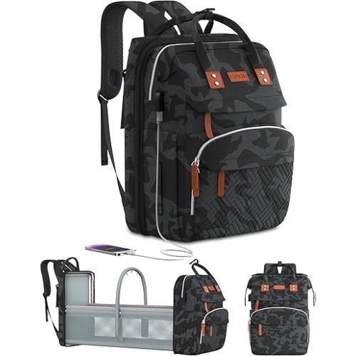 Diaper Bag Backpack with Changing Station, Large Diaper Bag, Multifunctional Diaper Bag, Baby Bag, Camo