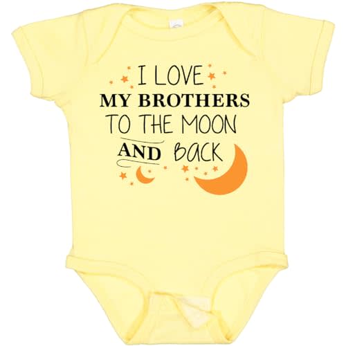 inktastic I Love My Brothers To the Moon and Back Baby Bodysuit