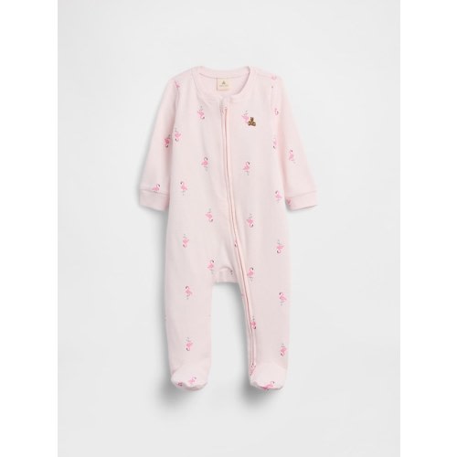 Baby Print Two-Way Zip One-Piece